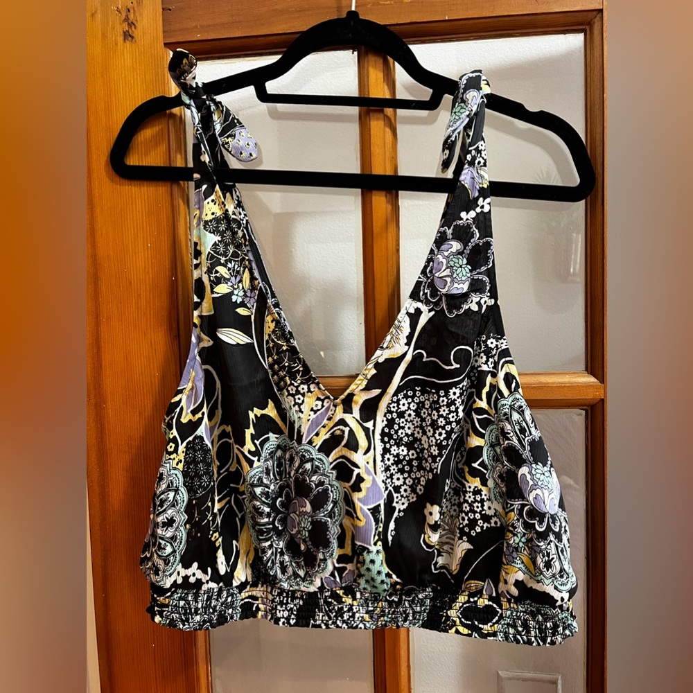 Free People Weekend in Montauk Crop Top, M